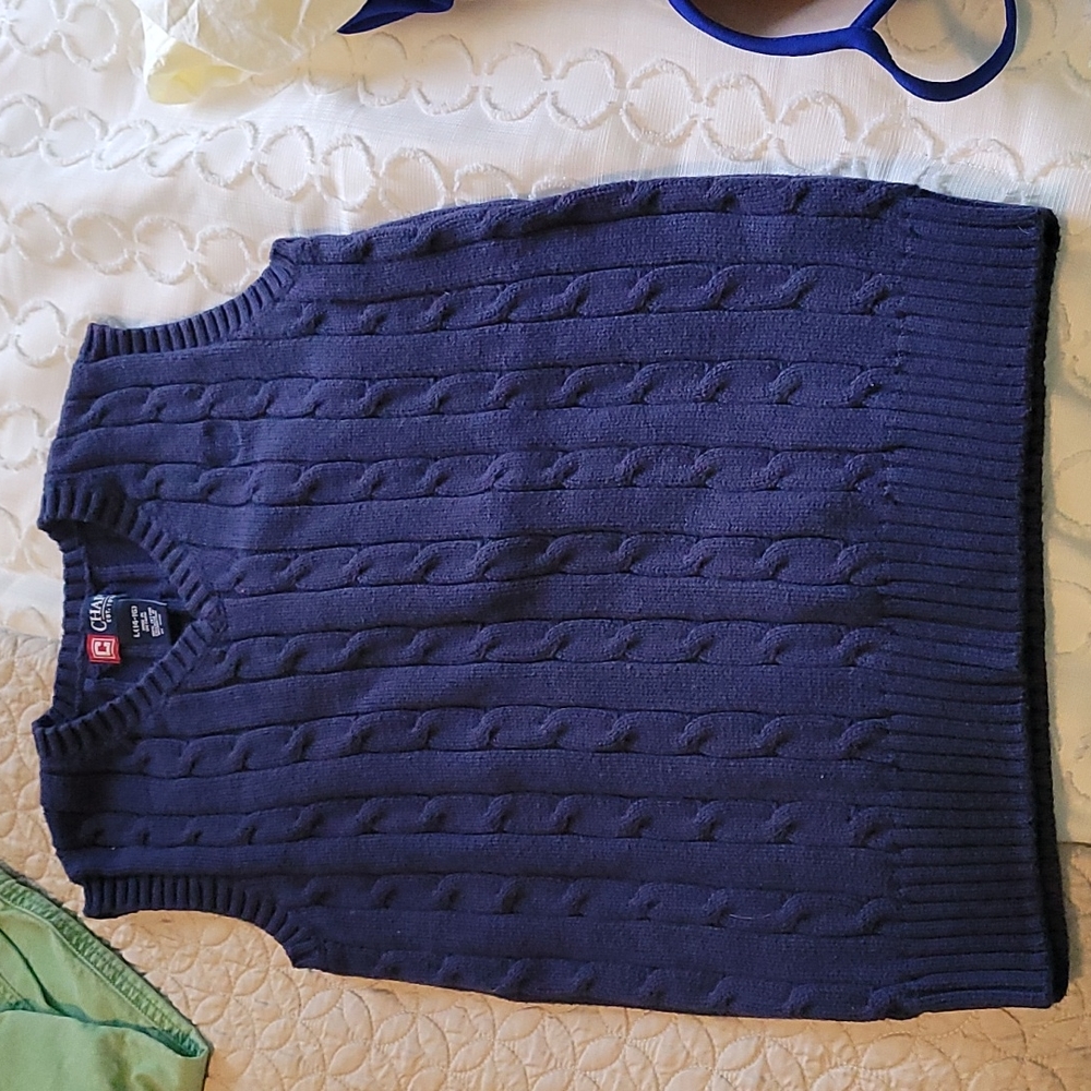 Chaps boys navy sweater vest